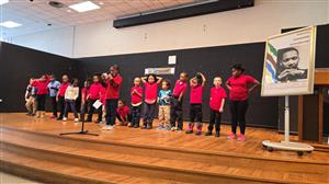 students performing a MLK tribute